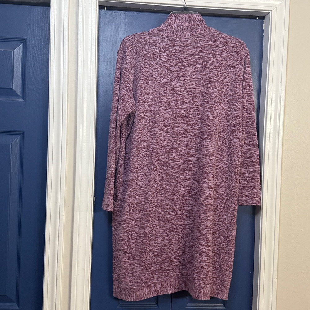 By Tavi Marled Purple Cardigan Sweater Size Medium - Picture 5 of 6